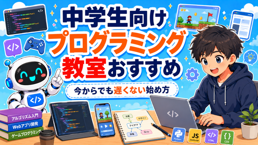 中学生向けプログラミング教室おすすめ｜今からでも遅くない始め方