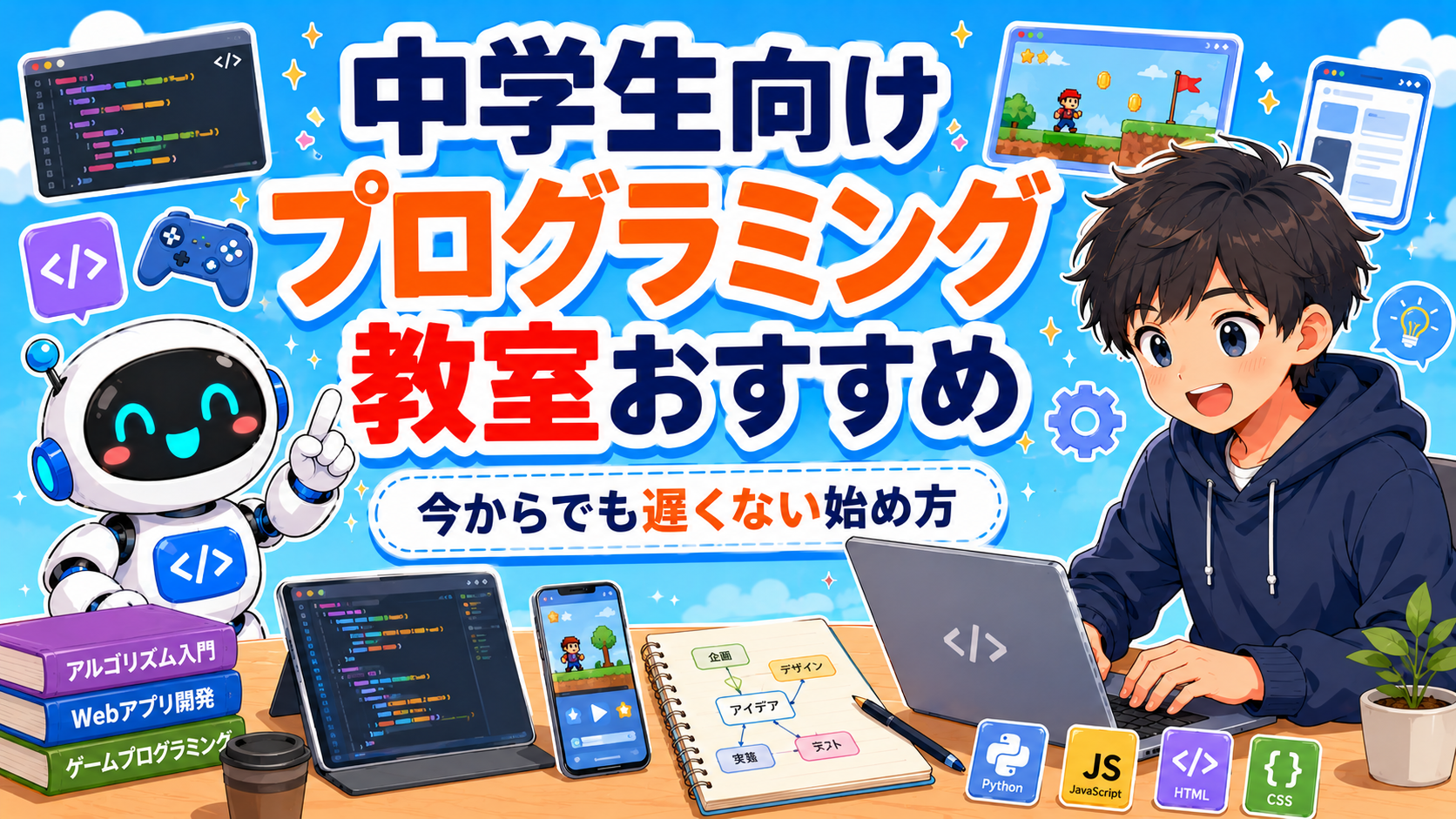 中学生向けプログラミング教室おすすめ|今からでも遅くない始め方