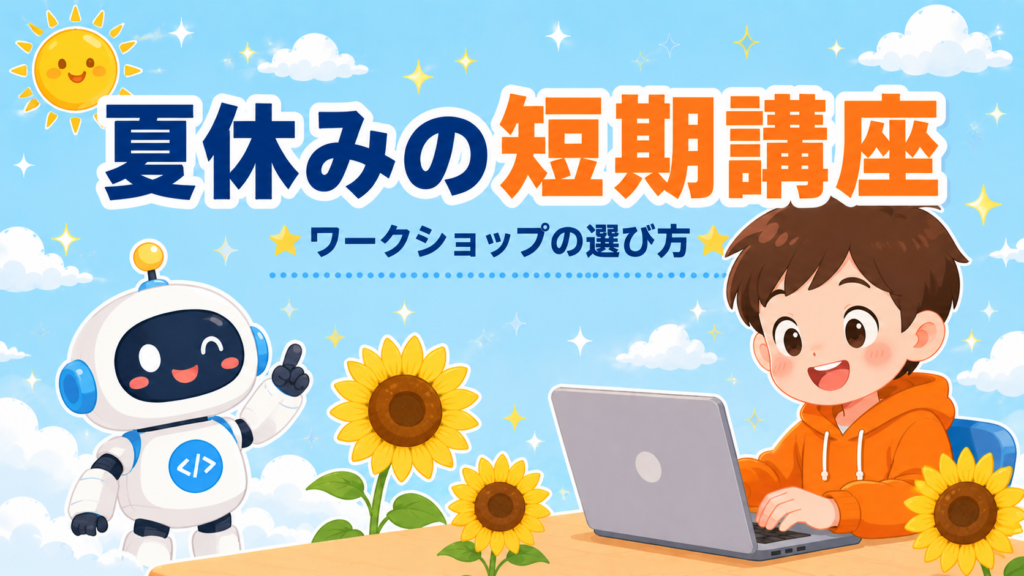 夏休みの子ども向けプログラミング短期講座の選び方