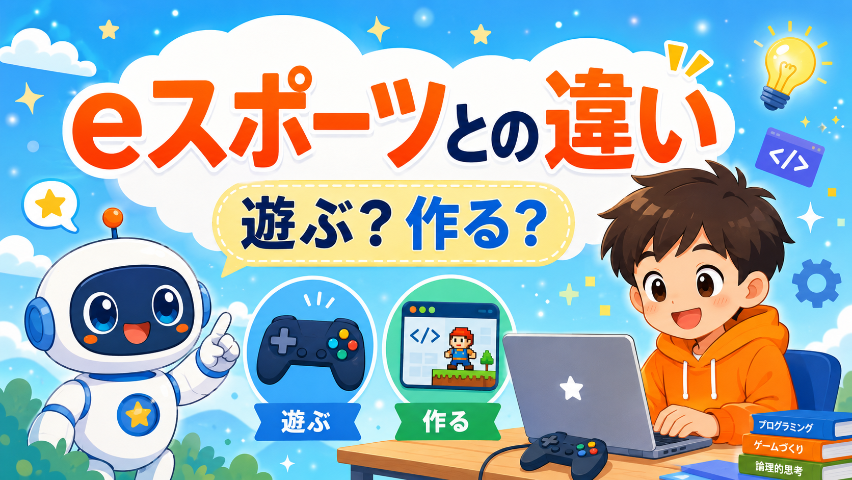eスポーツとプログラミングの違いとは？ゲーム好きな子への向き合い方