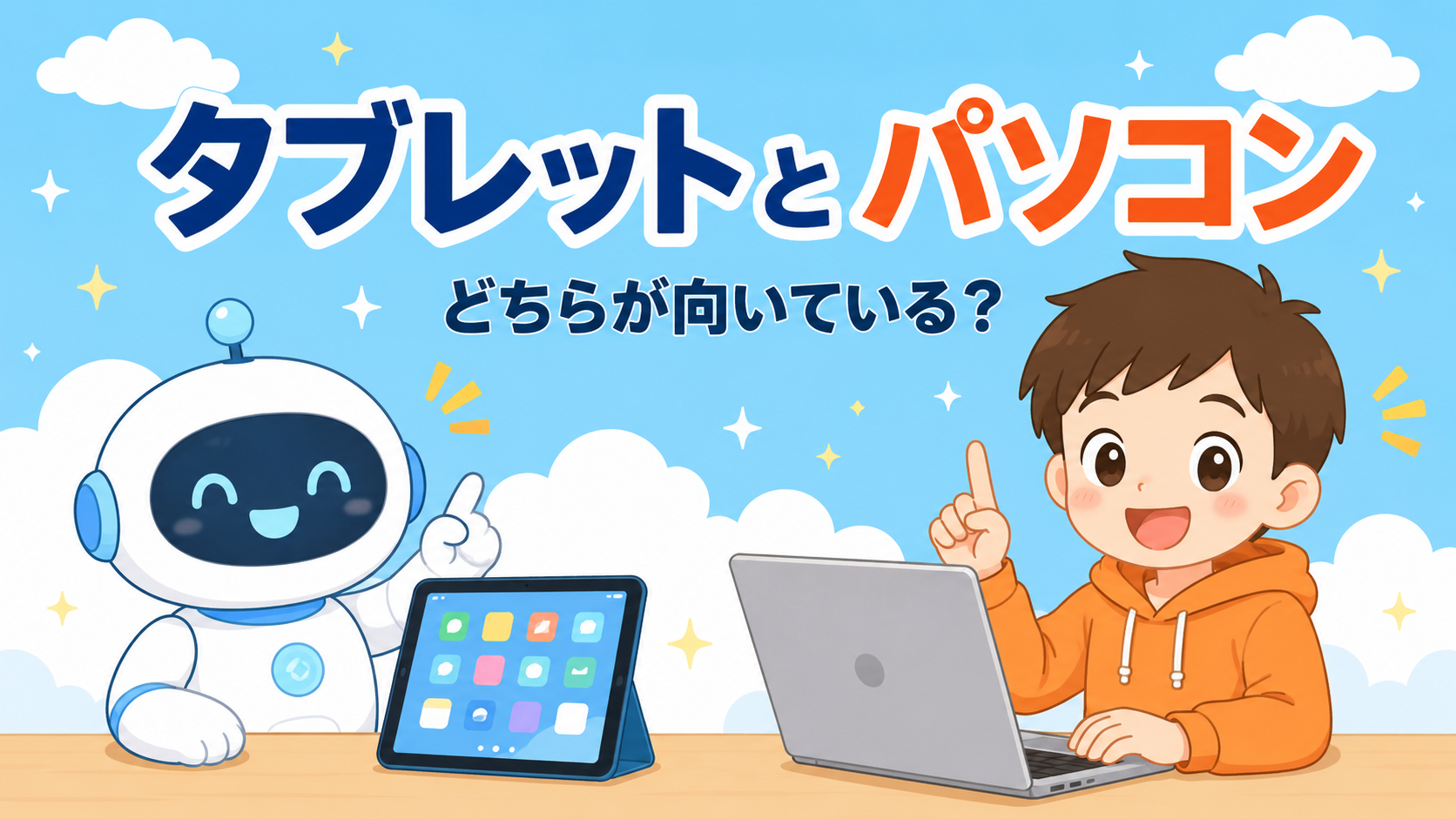 タブレットとパソコン、子どもの学習にはどちらが向く?